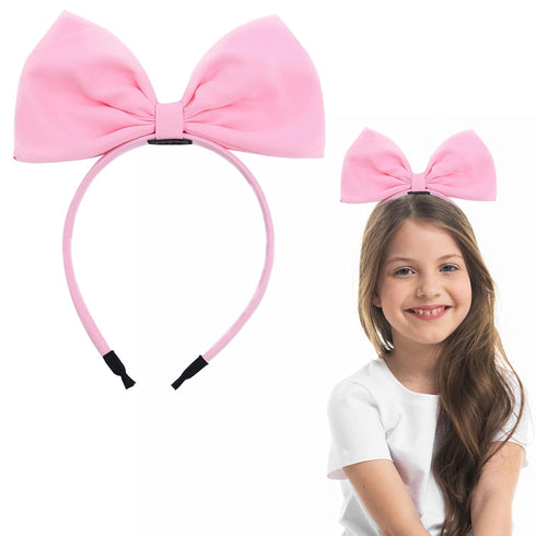 Pink Bow Headband, Non-Slip Fashion Knotted Hair Bands for Women and Girls, Hair Accessories for Party