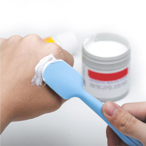 Qcbuegof Easy Diaper Cream Applicator Brush Silicone Scraper Butt Care Spatula with Suction Stand Base Portable Diaper