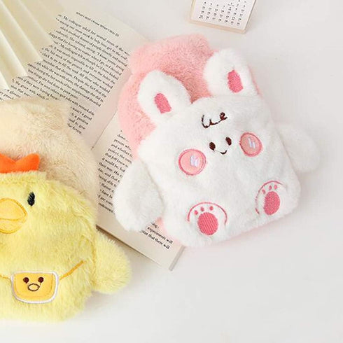 SKUZA 2 5.9 8.6in) Hot Water Bottle,Winter Rubber Hot Water Bottle Rabbit Hot Water Bag with Cute Detachable Fleece