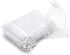 50Pcs White Organza Bags, 3x4 Inch Sheer Wedding Party Favor Bags with Drawstring