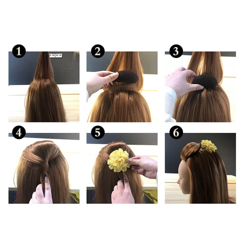 Pack of 2 Hair Styling Clip Stick Bun Maker Braid Tool - Charming Bump It Up Volume Inserts Do Beehive Hair Styler