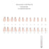 Hypnaughty 24 Pcs Modern Glittery French Luxury Coffin Press On Nails with Holographic Design