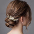 Latious Wedding Bride Pearl Hair Side Comb, Gold Rhinestone Bridal Hair Clips, Hair Accessories for Women