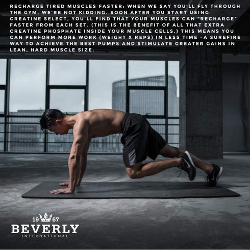 Beverly International Creatine Select with Phosphates - 40 Servings for Muscle Size, Strength & Recovery - Tastes like