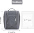 Narwey Small Hanging Toiletry Bag, Women Travel Makeup Organizer for Toiletries and Accessories (Medium, Grey)