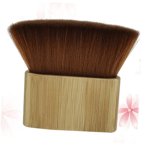 KALLORY Kits Styling Duster Tool - Wooden Neck Cutting Hairbrush with Nylon Cleaning Handle for Barber Salon