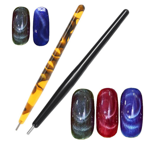 WOKOTO 5Pcs Nail Magnet Tool Set, Double Head Flower Design, Cat Eye Magnets for Nail Art Polish