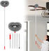 Max 66'' Reusable Ceiling Fan Cleaner Duster with Extension Pole, Microfiber Blade Cleaner for Walls and Furniture