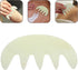 Natural Jade Scalp Massager Comb Large Tooth Hair Massage Tool Gua Sha Head Spa Equipment for Acupoint Therapy