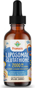 2000MG Liposomal Glutathione Liquid, 2 FL.OZ - 98% Absorption Active L-Glutathione Antioxidant Supplement