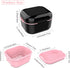 BVN Denture Bath Case, Retainer Cleaner with Mirror, Mouth Guard and Aligner Holder, Black for False Teeth