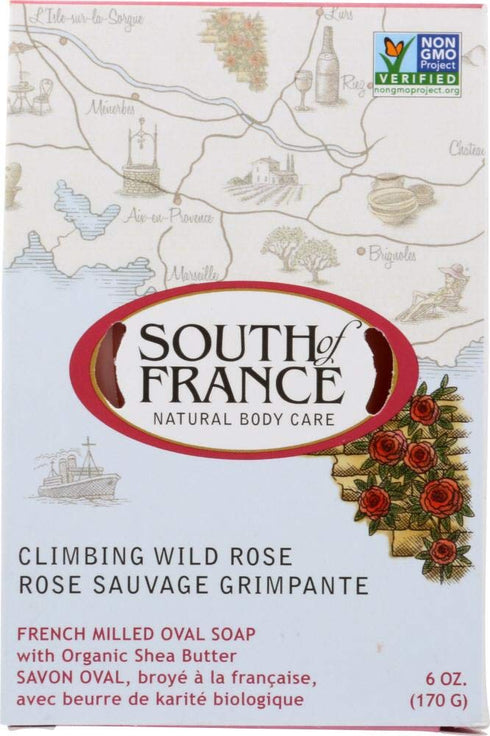 South Of France Soaps French Milled Oval Soap, Climbing Wild Rose, 6 oz