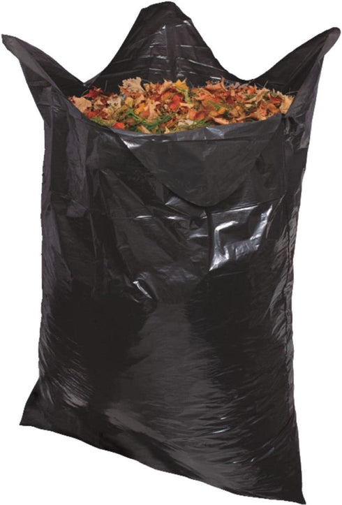 Commander 39 Gallon Black Garbage Bags with Flaps - 1.2 MIL, 33" x 41" - Pack of 40 for Home, Kitchen, Lawn, &