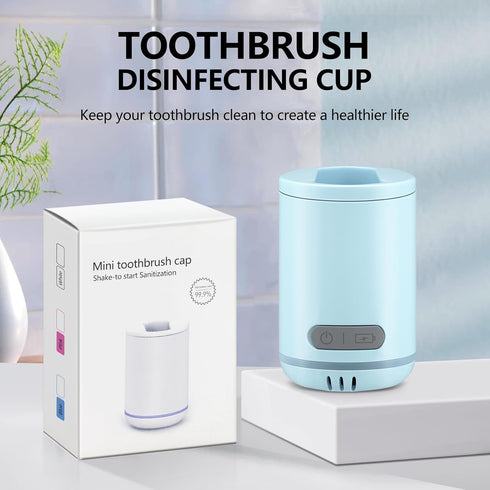 UV Toothbrush Covers Case and Holder with Light,Toothbrush Covers with Holder, Rechargeable Portable Toothbrush Cleaner