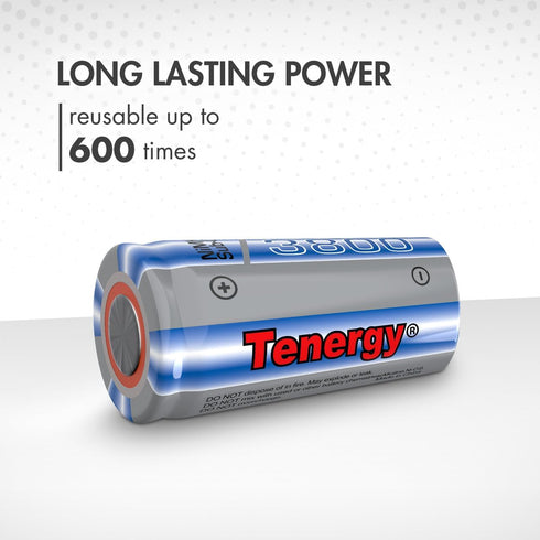 Tenergy 3800mAh Propel Sub C NiMH Flat Top Rechargeable Battery