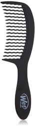 Wet Brush Detangling Comb, Black - Wide Tooth Hair Detangler with WaveTooth Design for Pain-Free Tangles
