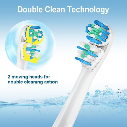 Dual-Clean Replacement Brush Heads for Oral-B Vitality Series, 8 Pcs for Twice Clean