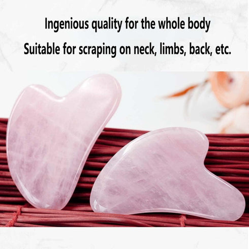 ZHAO SHOP Slimming Pink Crystal Gua Sha Massage Tools| Scraping Board | Massager for Beauty Spa Skin Caring Neck Pain