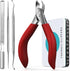 Toenail Clippers for Thick Nails - Heavy Duty Kit with Long Handle for Seniors and Elderly, Professional Nail Clippers