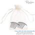 Parcelona French Twist Large 4" Celluloid Side Hair Comb Set of 2, No Slip Styling for Women