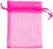 ATCG 50pcs Large Drawstring Organza Bags, 8x12 Inches Hot Pink Decoration Festival Wedding Party Favor Makeup Pouches