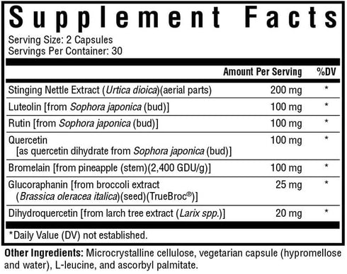 Seeking Health HistaminX Supplement with Bromelain & Flavonoids, 60 Capsules - Supports Immune System & Seasonal Comfort