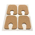 Aetna Foot Products Adhesive Felt U-Shaped Callus or Toe Pads, Pack of 100, 1/8" Thick