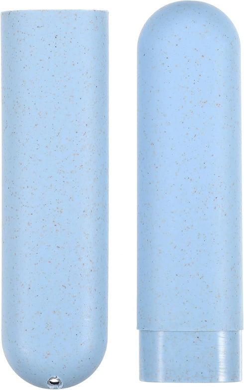 VOCOSTE 2pcs Traveling Toothbrush Holders Case, PP Toothbrush Case for Travel, Blue
