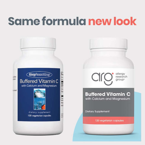 Allergy Research Group Buffered Vitamin C, 120 Capsules with Calcium Magnesium
