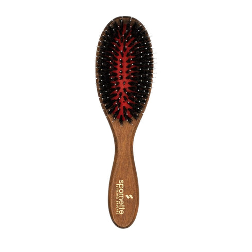 Spornette Boar Bristle Hair Brush for Women, Porcupine Brush for Detangling, Straightening & Smoothing