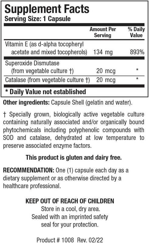 Biotics Research E-Mulsion 200©– Emulsified, Enhanced Absorption, Vitamin E, Mixed Tocopherols, Antioxidant, Cardiovascular Health, Immune Support 90 caps