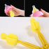 6 Pack Long Handle Bottle Nipple Cleaner Sponge Brush, BPA-Free Scrubber - Yellow