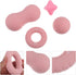 HOOWIFFY Set 4pcs Muscle Relaxation Yoga Massage Ball Pink Silicone Sports Massage Balls for Palm and Sole Therapy