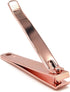 PrettyClaw Nail Clippers, Sharp Edge Fingernail and Toenail Clipper, Stainless Steel for Manicure and Pedicure (Rose