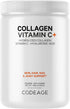 Codeage Collagen Peptides Powder with Vitamin C, Digestive Enzymes - 9.98 oz Hydrolyzed Protein Collagen