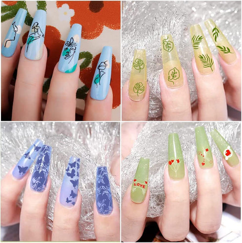 Nail Stamping Polish Pack of 12 Colors, 8ML UV LED Gel Polish for Nail Stamping Plate.