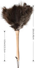 16 Inch Ostrich Duster, 2PCS Fluffy Natural Feather Dusters with Wooden Handle for Home and Car Cleaning