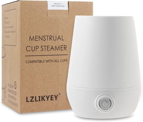 LZLIKYEY Menstrual Cup Sterilizer Steamer, 3-in-1 for Cleans, Dries, and Stores Your Period