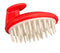 Soft Red Scalp Massager Brush by G.B.S, Styling Comb & Tail Comb for Hair Care and Grooming for Men and Women