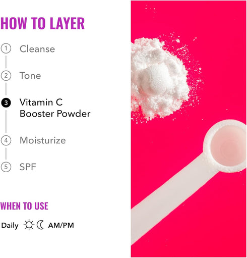 Good Molecules Vitamin C Booster Powder, 100% Pure L-Ascorbic Acid for Firm Skin