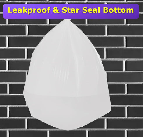 4 Gallon Trash Bags, Lavender Scented, 200 Count, White Bathroom Garbage Bags, Mini Wastebasket Can Liners