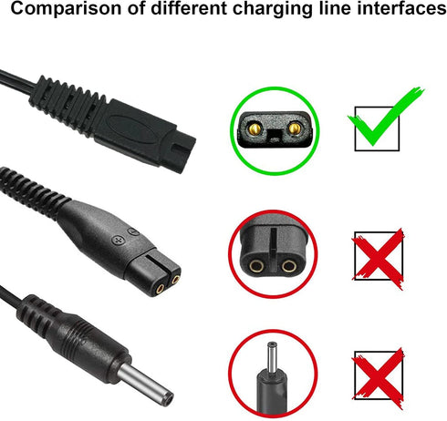 LINMEI Shaver Charging Cable and Replacement Heads, Compatible with Microtouch Solo Mens Shaver (4 Blades & 1 USB Cable)