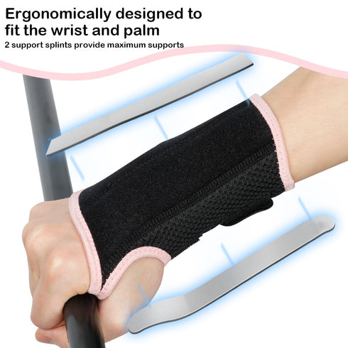 NuCamper Wrist Brace for Carpal Tunnel Relief, Adjustable Wrist Support Splint Hand Brace for Men Women, Wrist