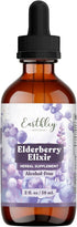Earthley Wellness Elderberry Elixir Drops, Herbal Elderberry Syrup Alternative, Powerful Immune &