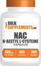 BulkSupplements.com N-Acetyl L-Cysteine Capsules - 360 Capsules - 600mg N-Acetyl Cysteine, Gluten Free, 1 NAC Capsule
