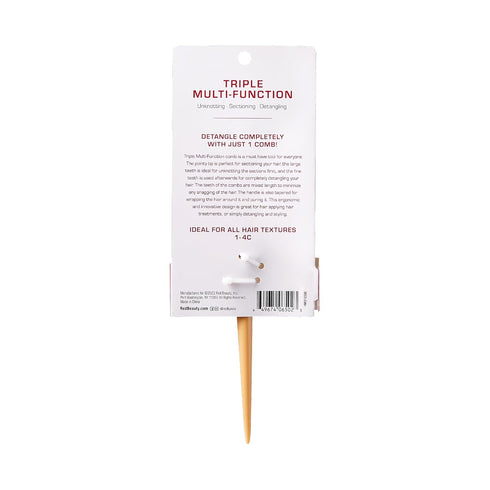 Red by Kiss Detangling Brush for Adults & Kids, Long & Wide Tooth Detangler Comb for All Hair Types