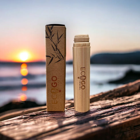 Bamboo Screwable Toothbrush, Two-Piece Design, Soft BPA-Free Bristles & Portable Case, Eco-Friendly for Travel & Daily