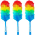 3 Pack Upgrade 19” Rainbow Static Feather Duster with Washable Head - Bigger Head, More Fibers, Less Loss