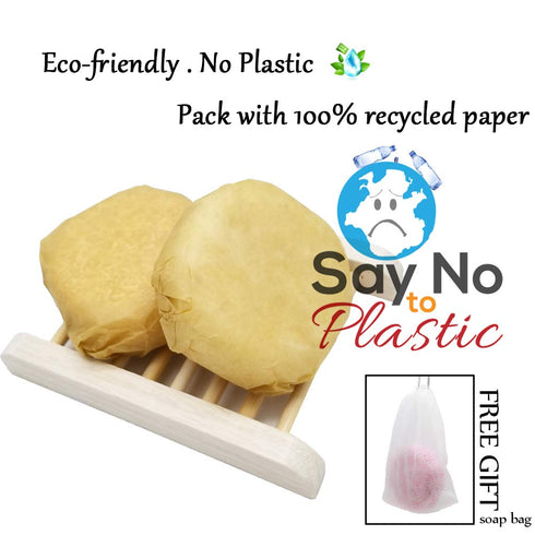VERT Natural Shampoo Bar for Treated Dry Damaged Hair, 2 Pieces Solid Shampoo Soap, 4.2oz