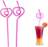 12 PCS Heart-Shaped Party Straws for Drinking Sipping - Novelty Props for Wedding Birthday Party